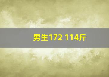 男生172 114斤